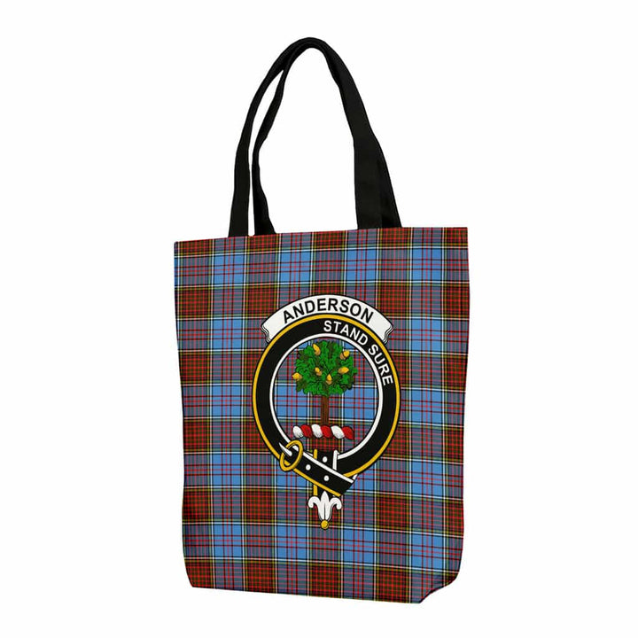Scottish Anderson Clan Crest Tartan Canvas Bag With Shoulder Strap Tartan Plaid 1