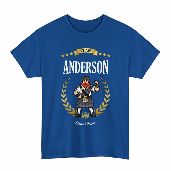 Scottish Anderson Clan Tartan T-Shirt - Motto Scotsman Tartan Plaid Royal Color