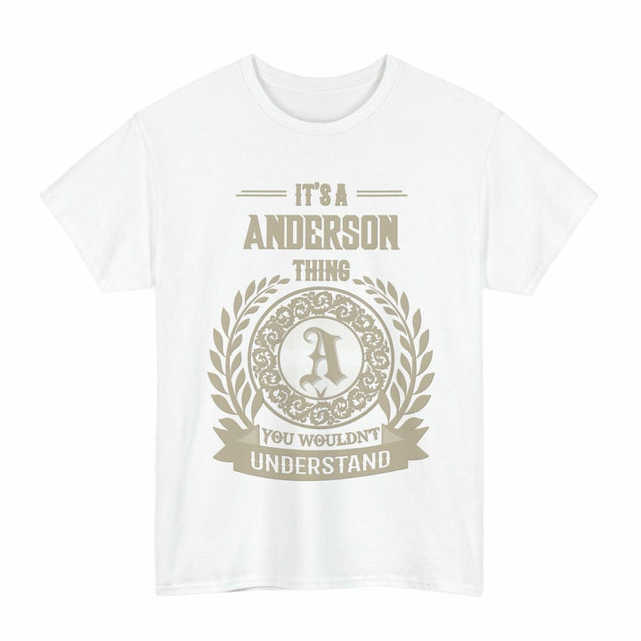 Scottish Anderson Clan Tartan T-Shirt - Vintage Family Name Tartan Plaid White Color