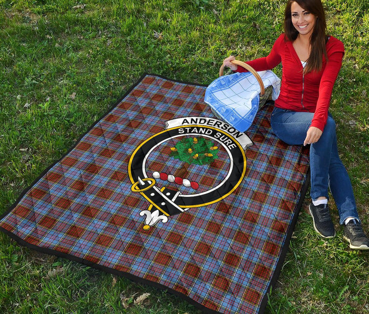 Scottish Anderson Modern Clan Crest Tartan Quilt Tartan Plaid 4