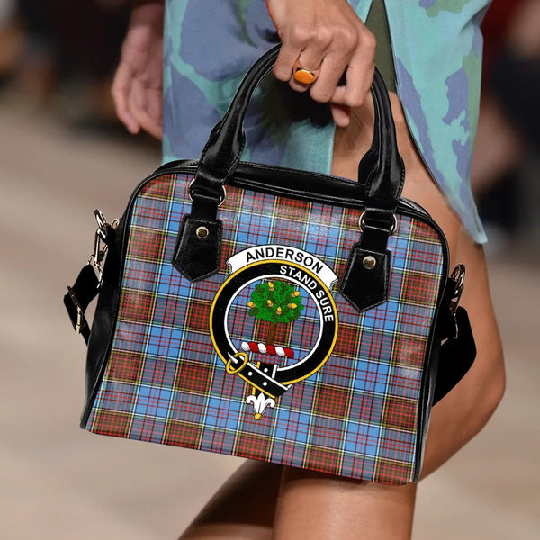 Scottish Anderson Modern Clan Crest Tartan Shoulder Handbag Tartan Plaid 2