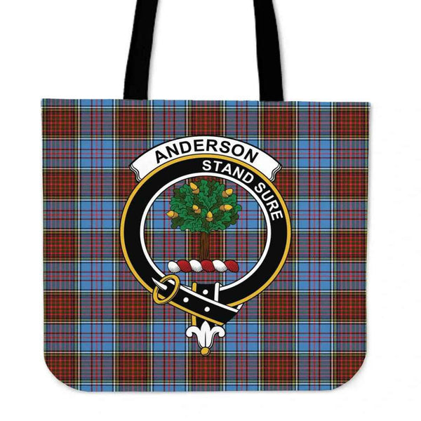 Scottish Anderson Modern Clan Crest Tartan Tote Bag Tartan Plaid