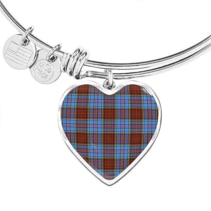 Scottish Anderson Modern Clan Tartan Bangle Heart Tartan Plaid 1
