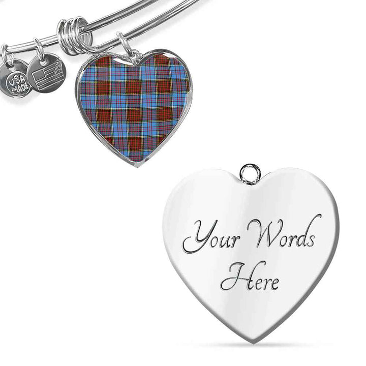 Scottish Anderson Modern Clan Tartan Bangle Heart Tartan Plaid 3