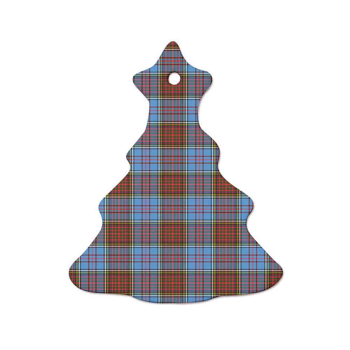 Scottish Anderson Modern Clan Tartan Ceramic Ornament  Tree Shape Tartan Plaid