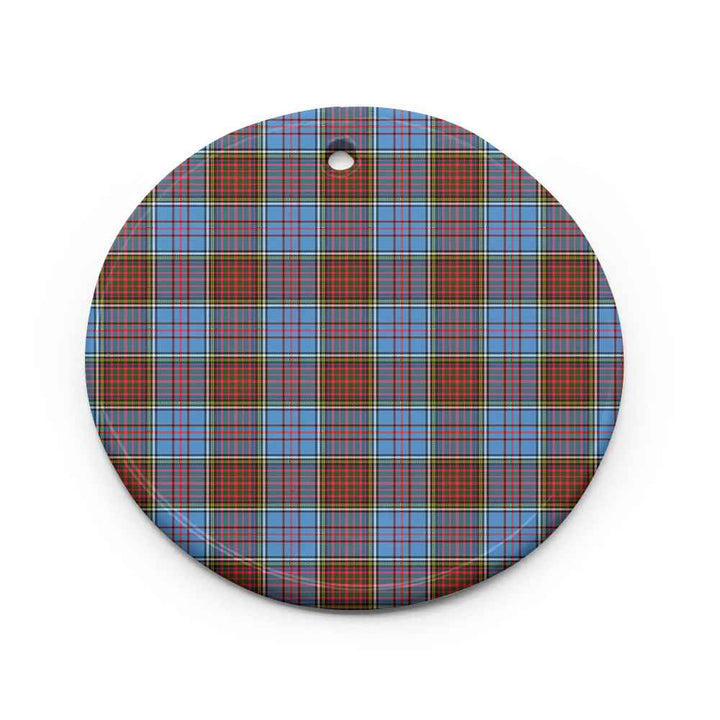 Scottish Anderson Modern Clan Tartan Ceramic Ornament Circle Shape Tartan Plaid