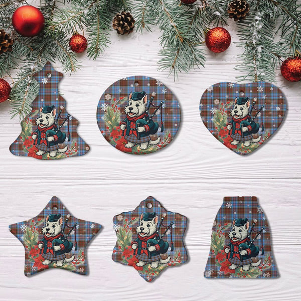 Scottish Anderson Modern Clan Tartan Ceramic Ornament Cute Scottish Terrier Dog All Style Tartan Plaid