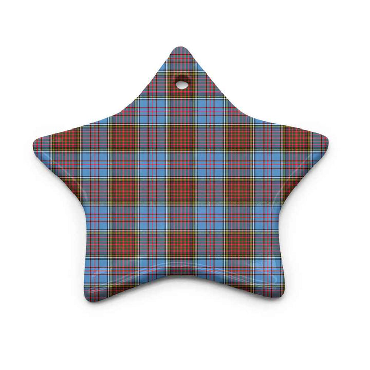 Scottish Anderson Modern Clan Tartan Ceramic Ornament Star Shape Tartan Plaid