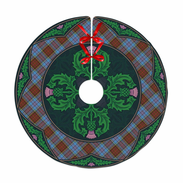 Scottish Anderson Modern Clan Tartan Christmas Tree Skirt Old Scottish Thistle Flower No Tassels Tartan Plaid 1