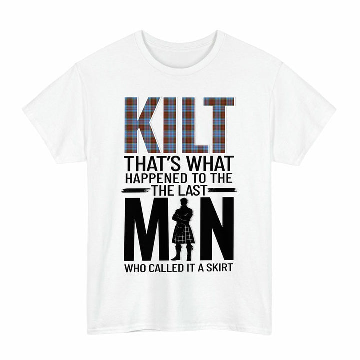 Scottish Anderson Modern Clan Tartan Funny Scotland Kilt T-Shirt Tartan Plaid White Color