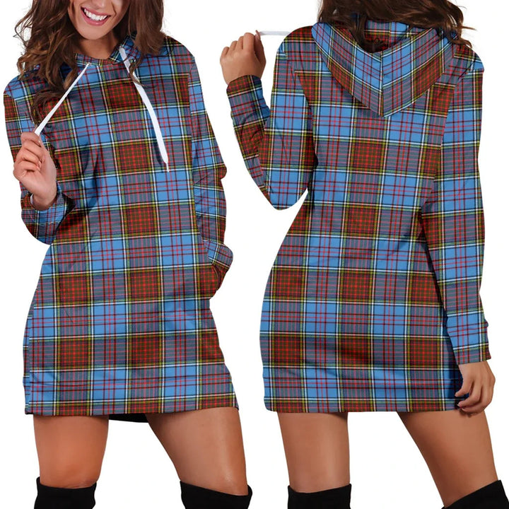 Scottish Anderson Modern Clan Tartan Hoodie Dress