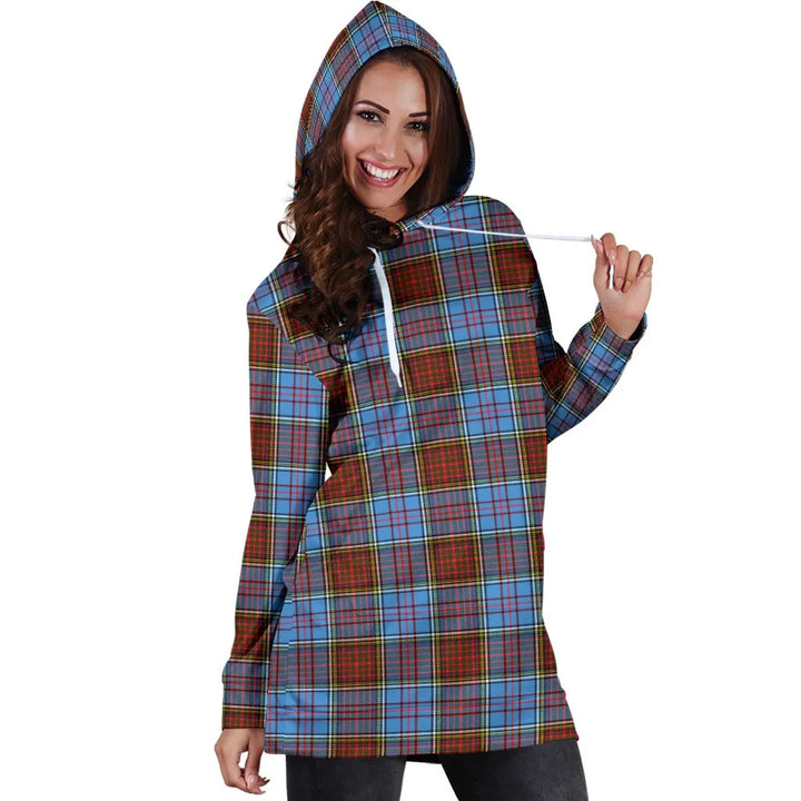 Scottish Anderson Modern Clan Tartan Hoodie Dress