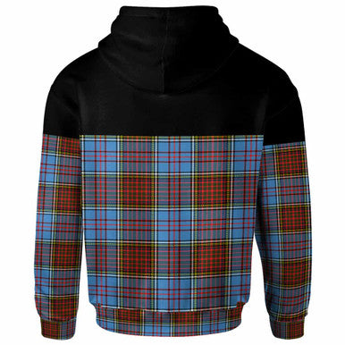 Scottish Anderson Modern Clan Tartan Hoodie - Horizontal Style Back Side Tartan Plaid