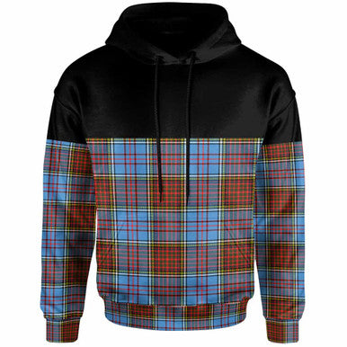 Scottish Anderson Modern Clan Tartan Hoodie - Horizontal Style Front Side Tartan Plaid