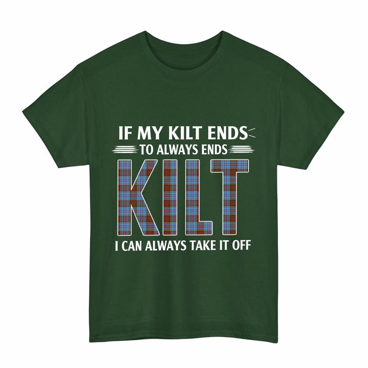 Scottish Anderson Modern Clan Tartan Kilt Pride T-Shirt Tartan Plaid Forest Green Color