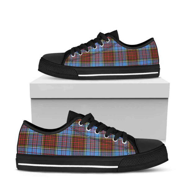 Scottish Anderson Modern Clan Tartan Low Top Shoes Black Sole Tartan Plaid