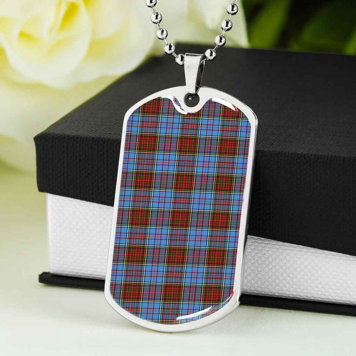 Scottish Anderson Modern Clan Tartan Military Dog Tag Necklace Tartan Plaid 5