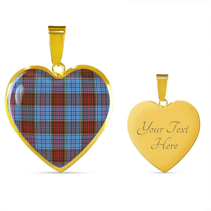 Scottish Anderson Modern Clan Tartan Necklace Heart Tartan Plaid 4
