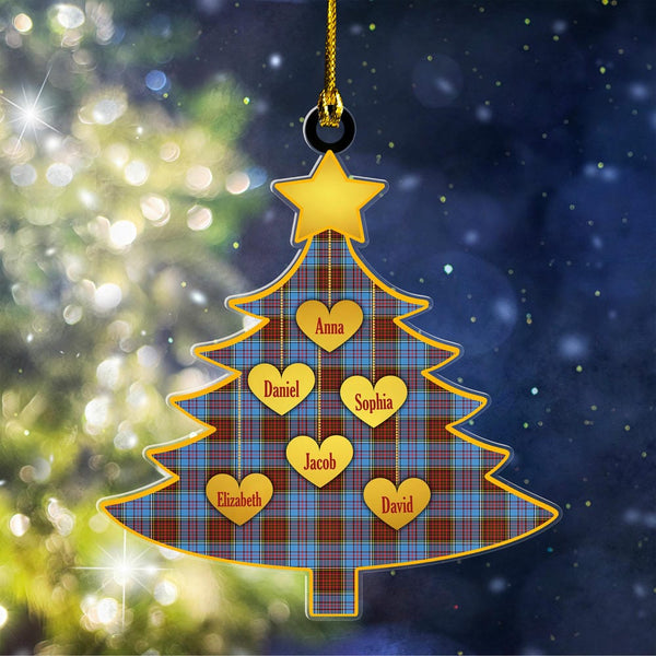 Scottish Anderson Modern Clan Tartan Ornament Custom Family Christmas Tree Tartan Plaid 1