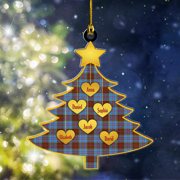 Scottish Anderson Modern Clan Tartan Ornament Custom Family Christmas Tree Tartan Plaid 1