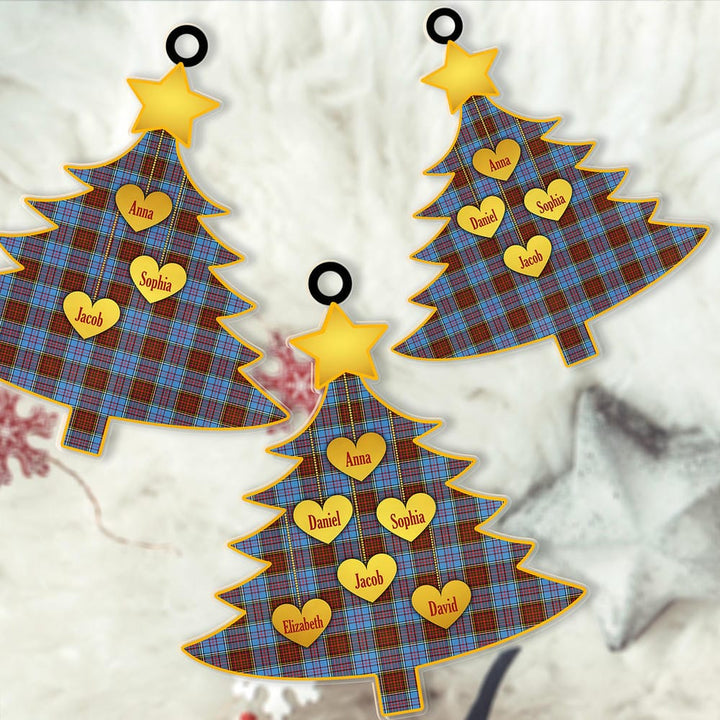 Scottish Anderson Modern Clan Tartan Ornament Custom Family Christmas Tree Tartan Plaid 2