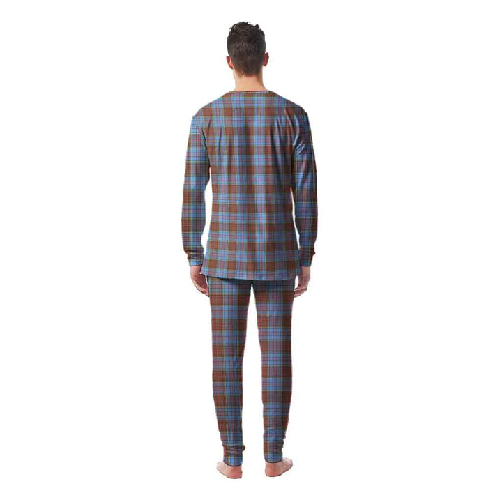 Scottish Anderson Modern Clan Tartan Pajama Set Men Back Side Tartan Plaid