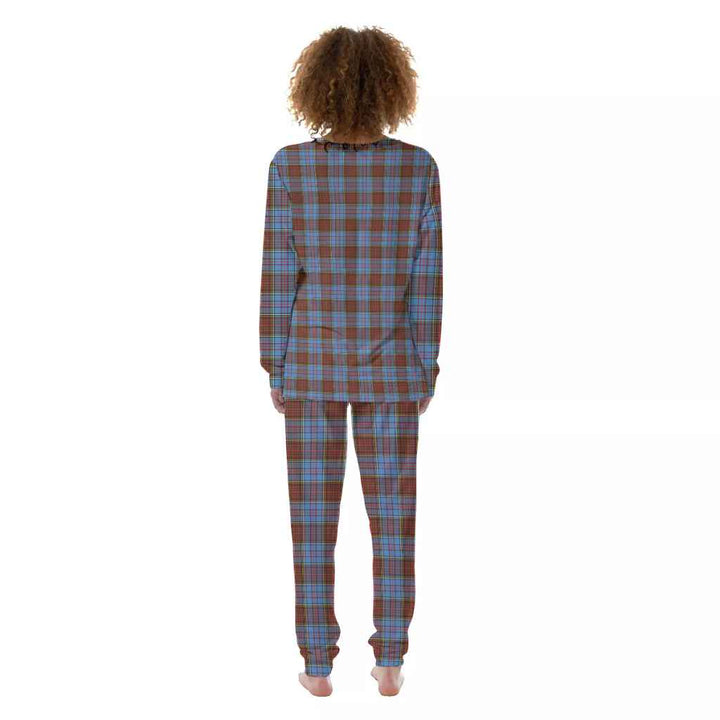 Scottish Anderson Modern Clan Tartan Pajama Set Women Back Side Tartan Plaid