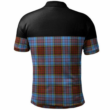 Scottish Anderson Modern Clan Tartan Polo Shirt - Horizontal Style Back Side Tartan Plaid