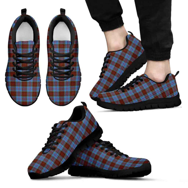 Scottish Anderson Modern Clan Tartan Sneakers Black Sole Tartan Plaid