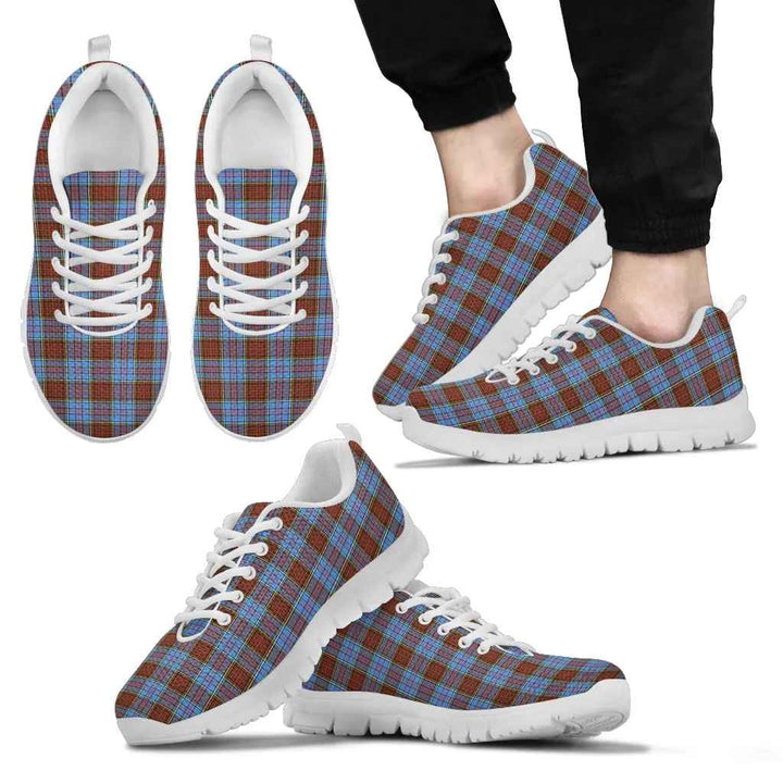Scottish Anderson Modern Clan Tartan Sneakers White Sole Tartan Plaid