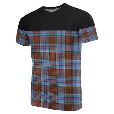 Scottish Anderson Modern Clan Tartan T-Shirt Horizontal Style Front Side Tartan Plaid