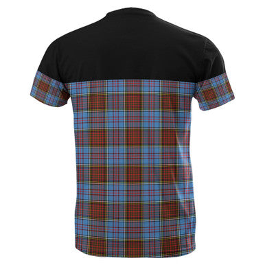 Scottish Anderson Modern Clan Tartan T-Shirt Horizontal Style Back Side Tartan Plaid