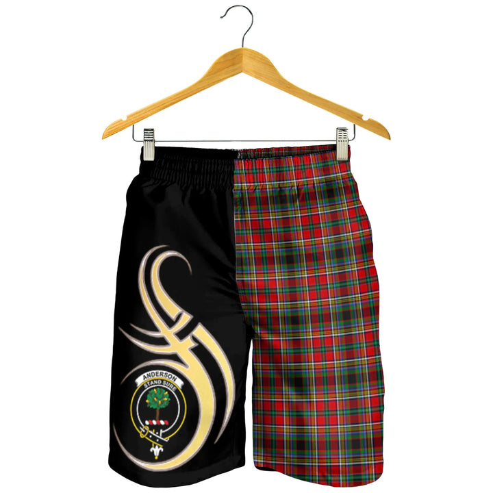 Scottish Anderson of Arbrake Clan Crest Tartan Believe in Me Men's Shorts