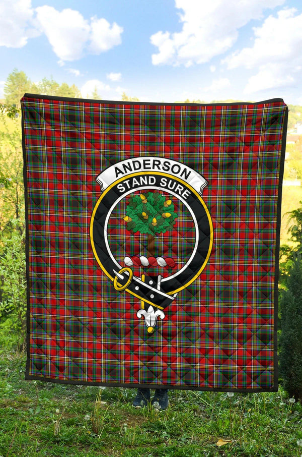 Scottish Anderson of Arbrake Clan Crest Tartan Quilt Tartan Plaid 2