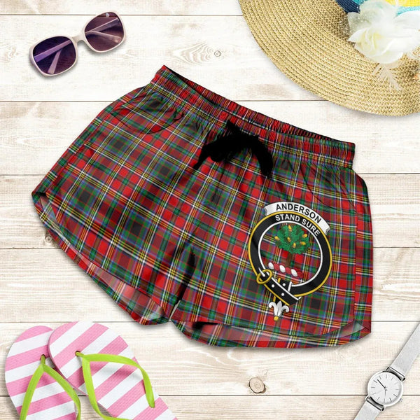 Scottish Anderson of Arbrake Clan Crest Tartan Women Shorts