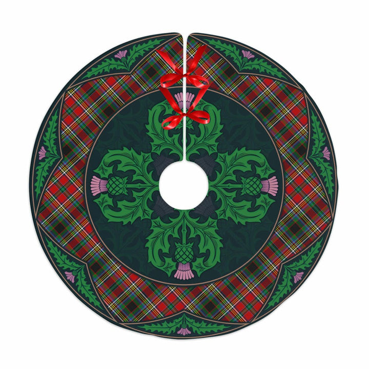 Scottish Anderson of Arbrake Clan Tartan Christmas Tree Skirt Old Scottish Thistle Flower No Tassels Tartan Plaid 1