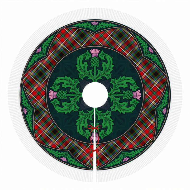 Scottish Anderson of Arbrake Clan Tartan Christmas Tree Skirt Old Scottish Thistle Flower Tassels Tartan Plaid 1