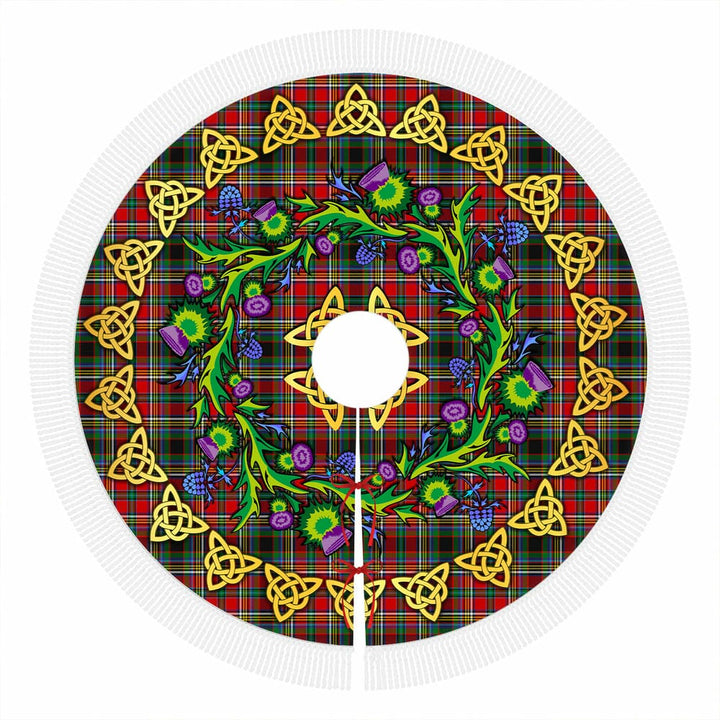 Scottish Anderson of Arbrake Clan Tartan Thistle Celtic Knot Christmas Tree Skirt Tassels Tartan Plaid 1