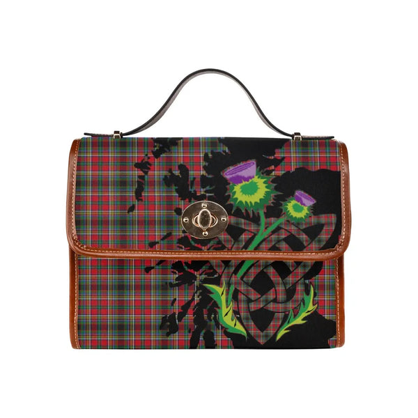 Scottish Anderson of Arbrake Clan Tartan Waterproof Canvas Bag With Thistle Tartan Plaid 2