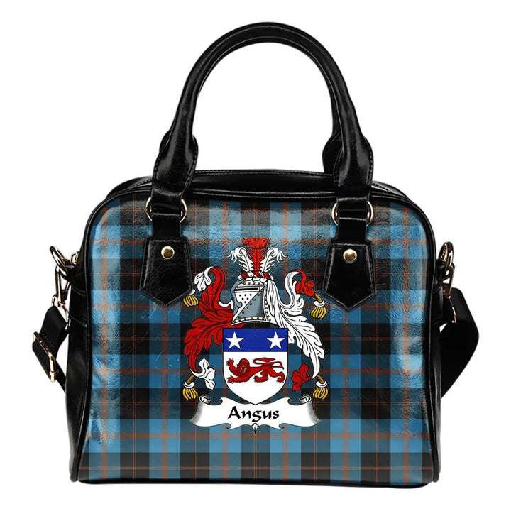 Scottish Angus Ancient Clan Crest Tartan Shoulder Handbag Tartan Plaid 1