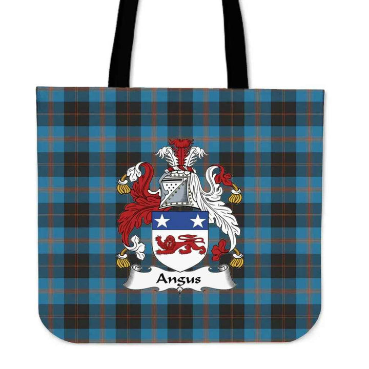 Scottish Angus Ancient Clan Crest Tartan Tote Bag Tartan Plaid