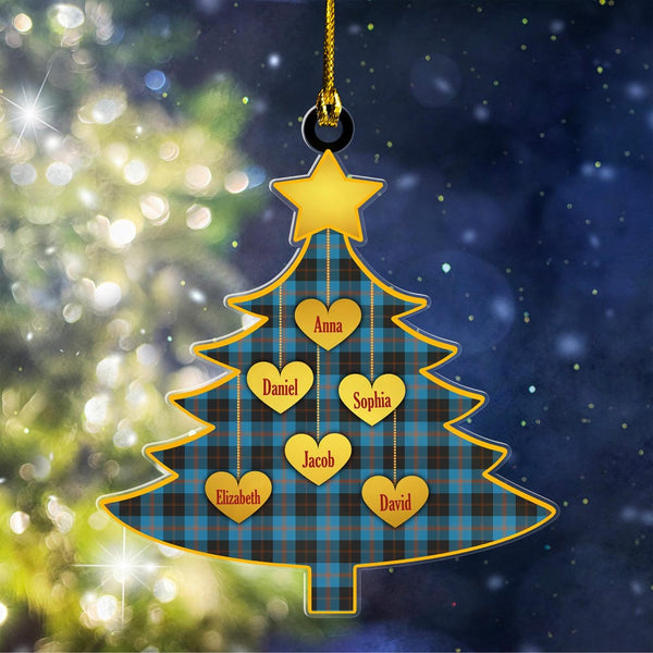 Scottish Angus Ancient Clan Tartan Ornament Custom Family Christmas Tree Tartan Plaid 1