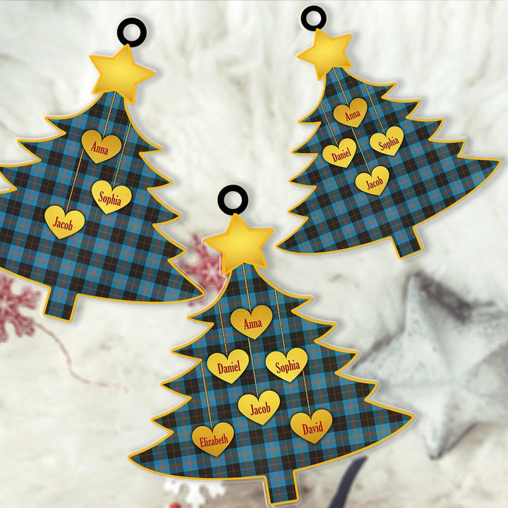 Scottish Angus Ancient Clan Tartan Ornament Custom Family Christmas Tree Tartan Plaid 2