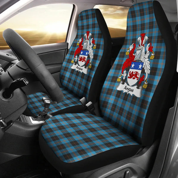 Scottish Angus Clan Crest Tartan Car Seat Covers 2
