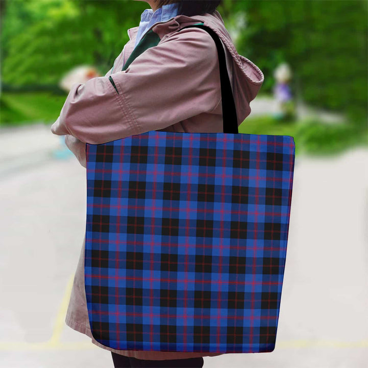 Scottish Angus Modern Clan Tartan Canvas Bag With Shoulder Strap Tartan Plaid 2