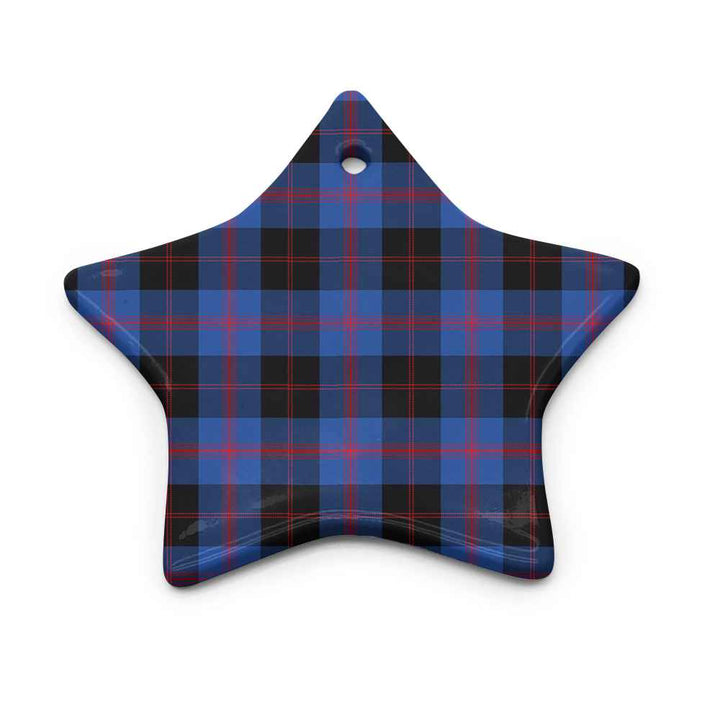 Scottish Angus Modern Clan Tartan Ceramic Ornament Star Shape Tartan Plaid