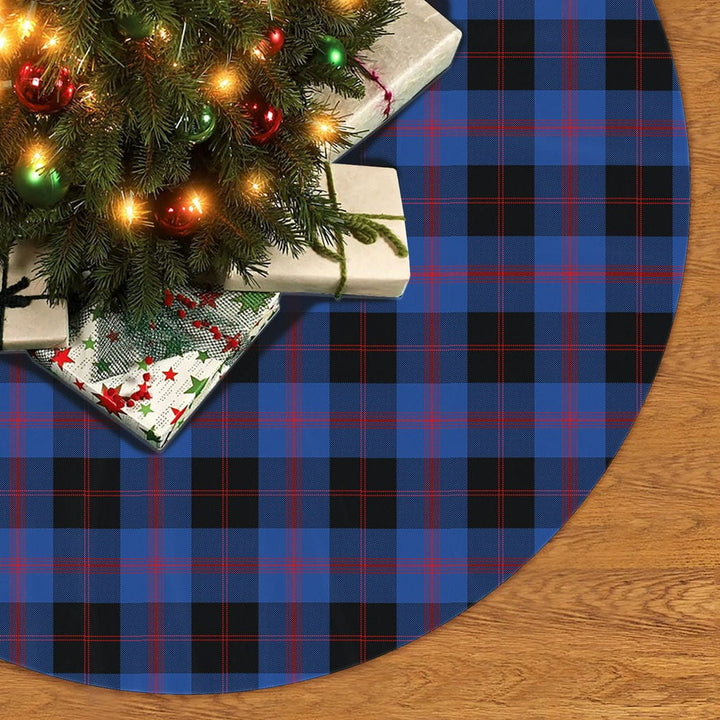 Scottish Angus Modern Clan Tartan Christmas Tree Skirt No Tassels 2 Tartan Plaid