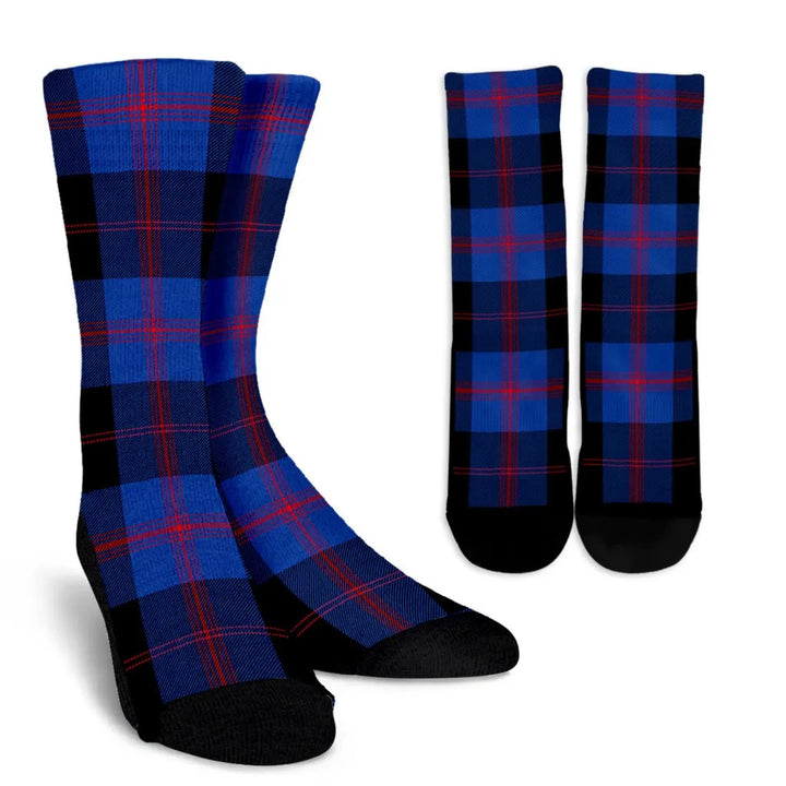 Scottish Angus Modern Clan Tartan Crew Socks