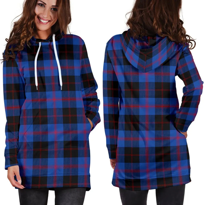 Scottish Angus Modern Clan Tartan Hoodie Dress