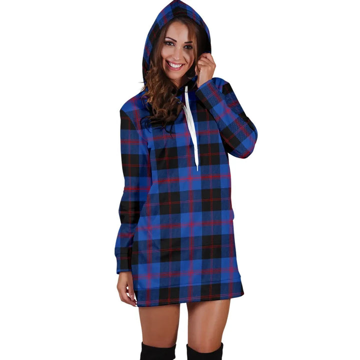 Scottish Angus Modern Clan Tartan Hoodie Dress